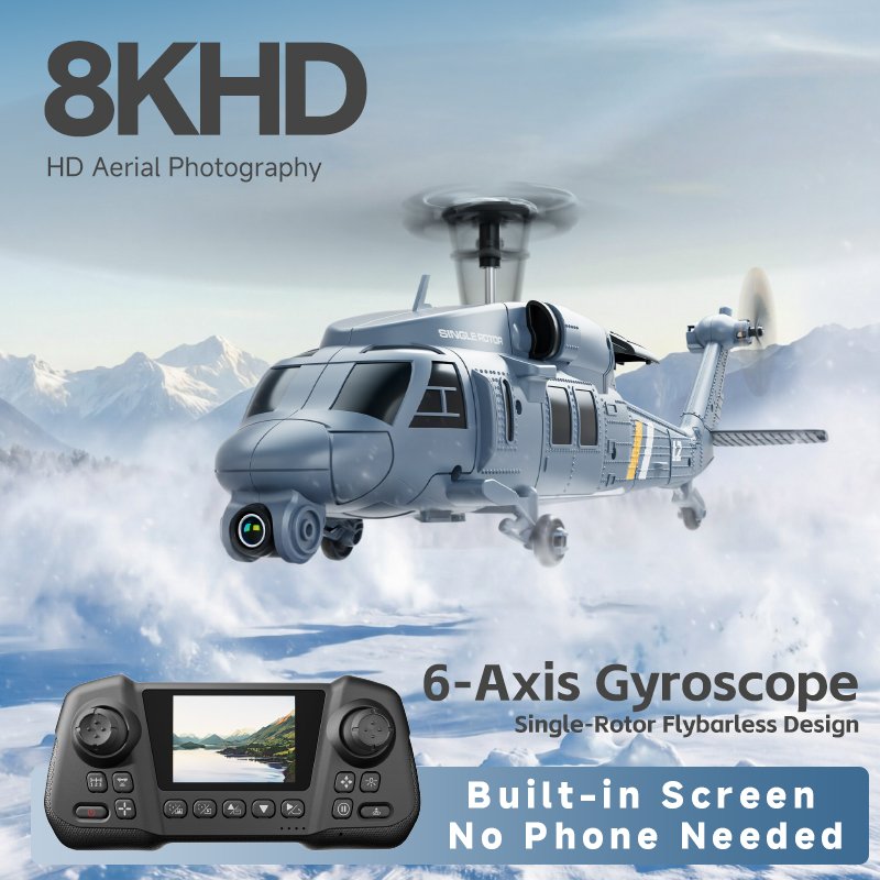 L2-Drone RC helicopter with Built-in Screen & 8K Camera - Image 3