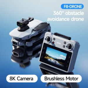 F8 Drone with Obstacle Avoidance, LCD Remote, GPS, Brushless Motor & HD Camera